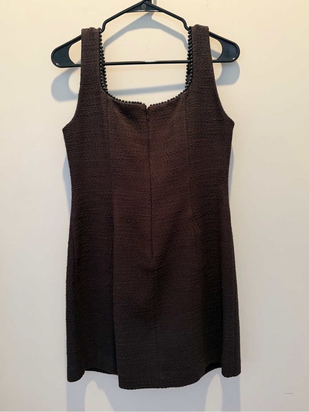 ANTONIO MELANI Macy Black Beaded-Edge Tweed Mini Dress NWT - Picture 7 of 7